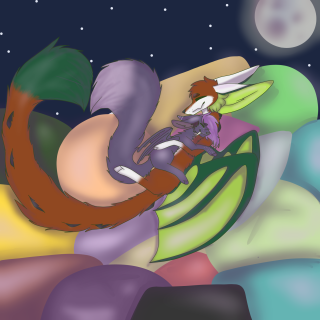 Techno and Checkers cuddles